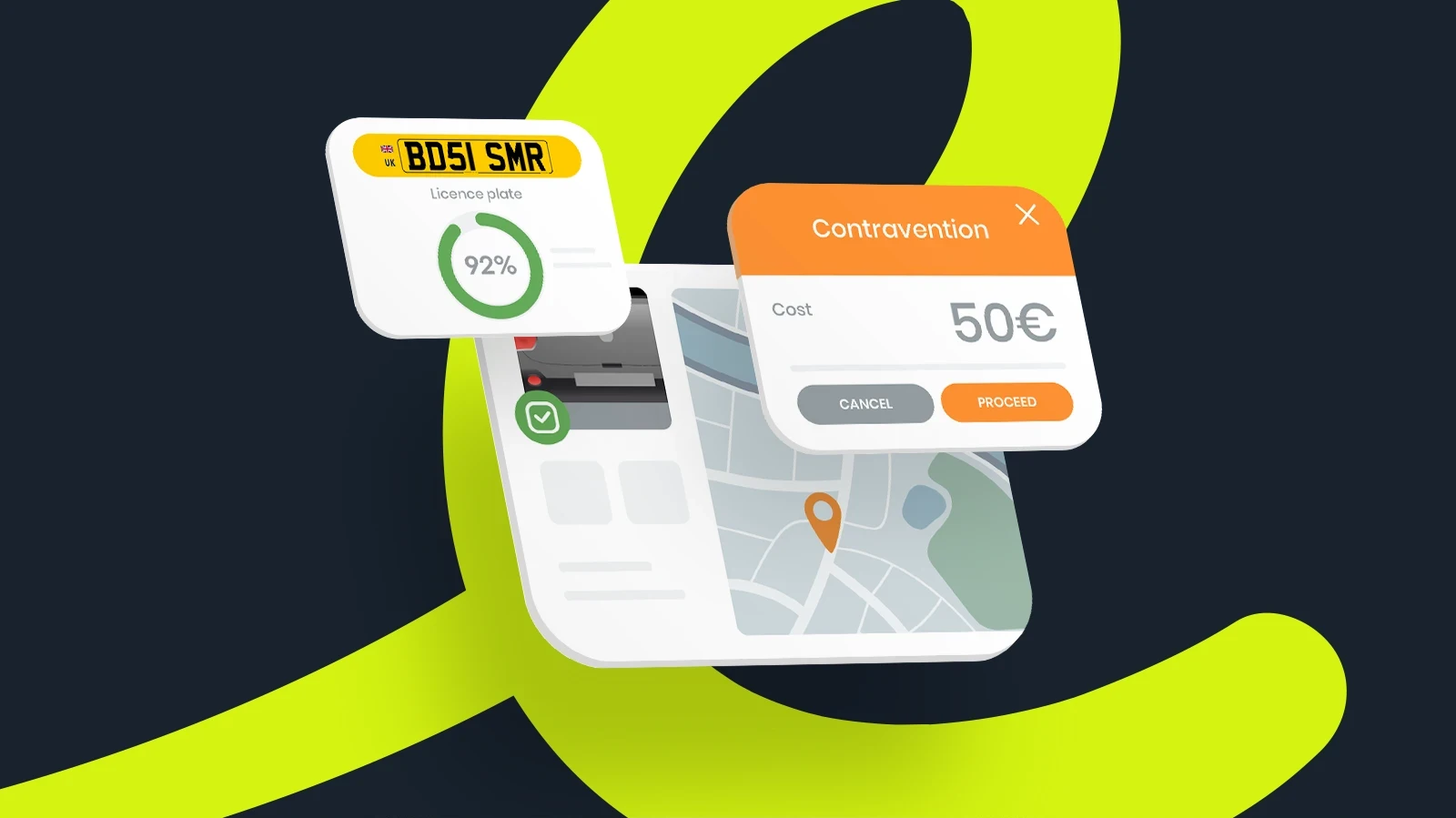 Visuel illustrant l’activité parking dans une brochure corporate