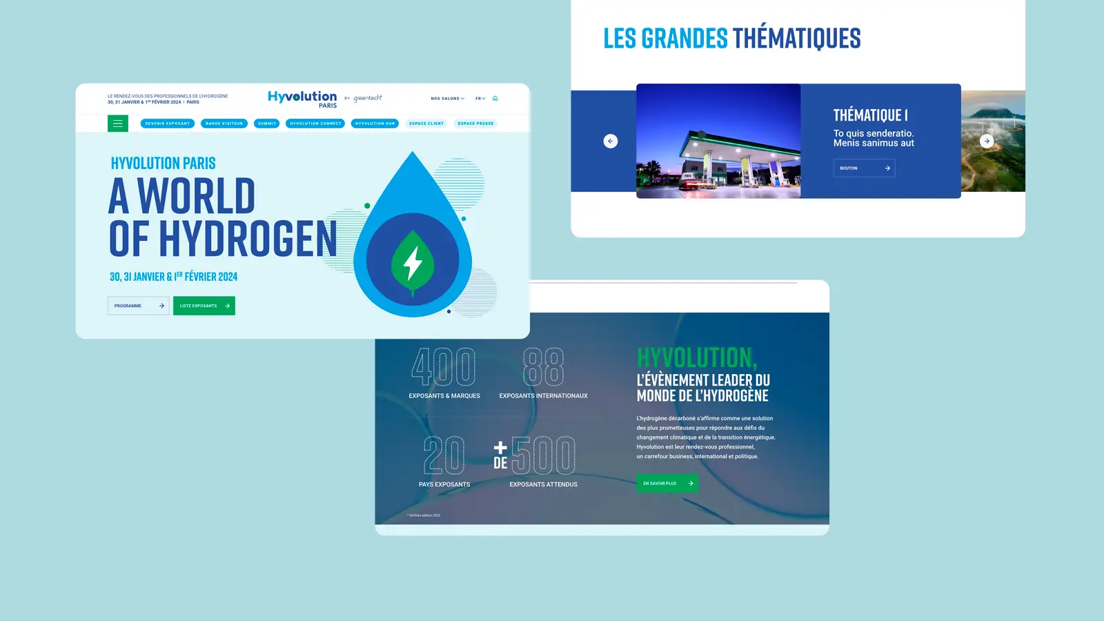 Maquette UX/UI pour les salons professionnels