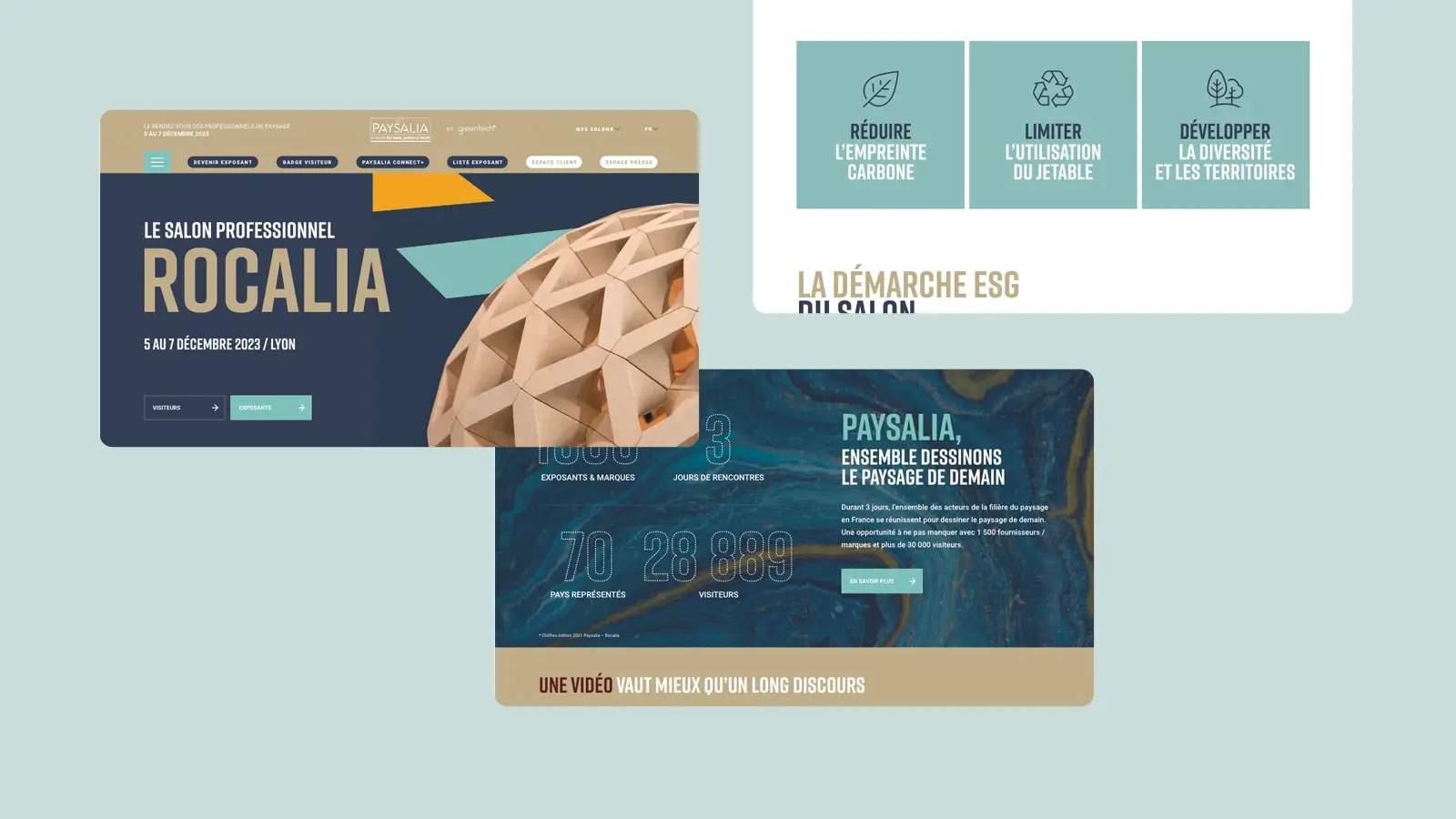 Interface web modulable pour GL Events