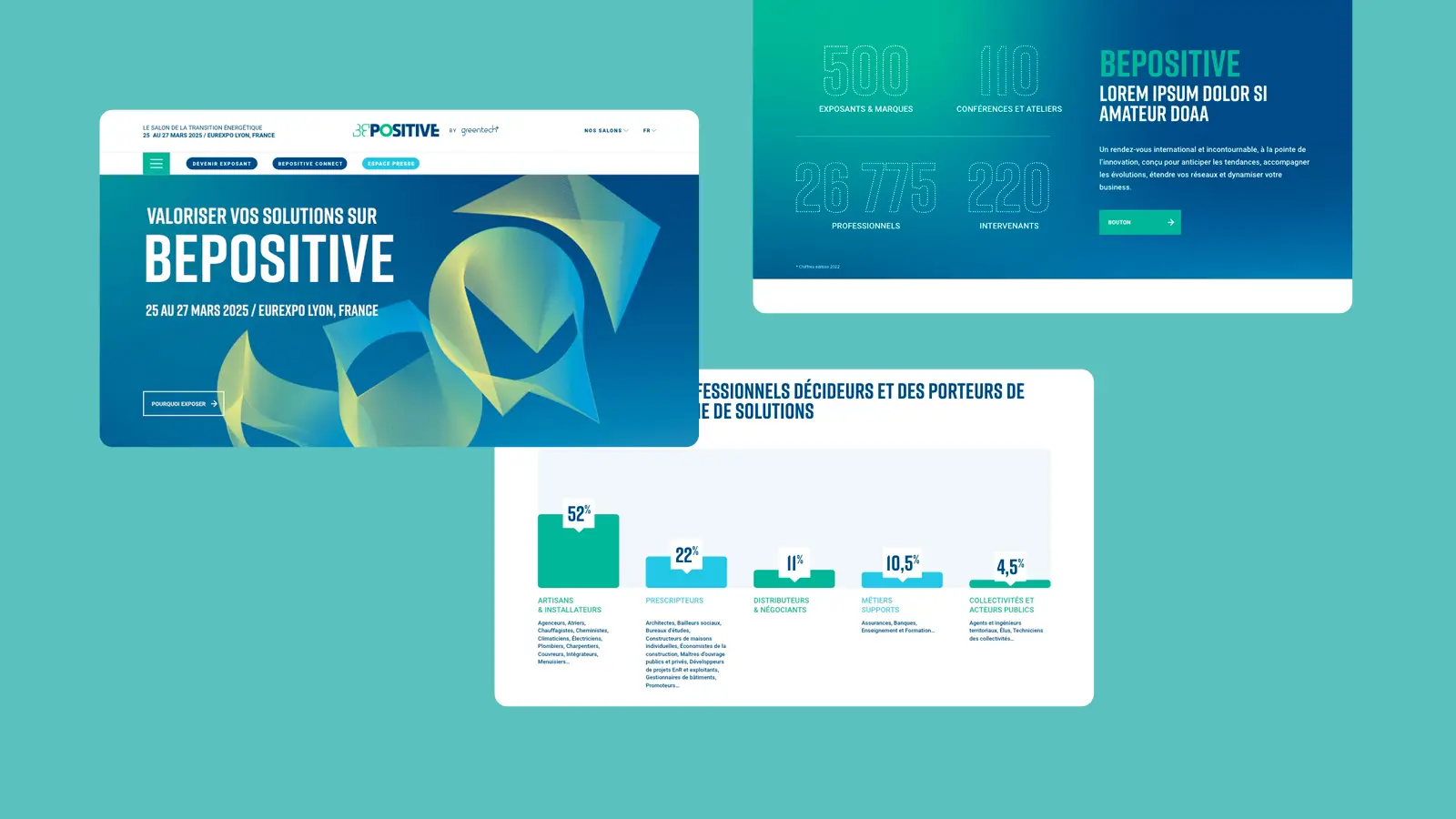 Design d'interface pour événements professionnels
